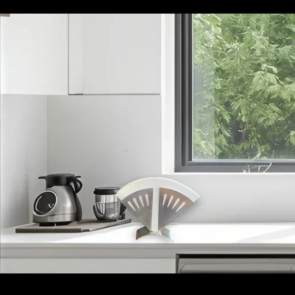 ZACK Rare Retired Stainless Coffee Filter Napkin Holder GERMANY Geometric Modern - Picture 14 of 16